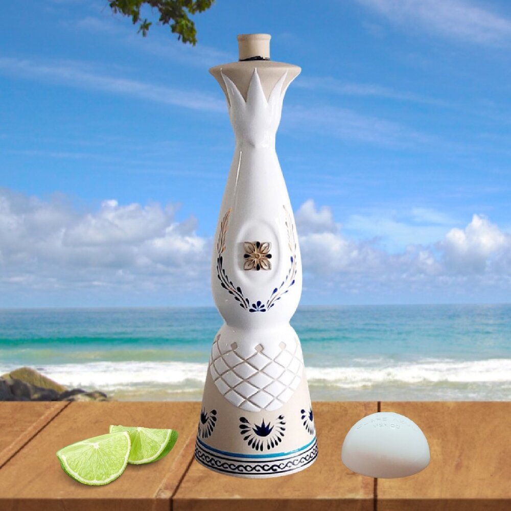 Clase Azul Añejo Empty Ceramic Bottle | Luxury Mexican Tequila Bottle Decor